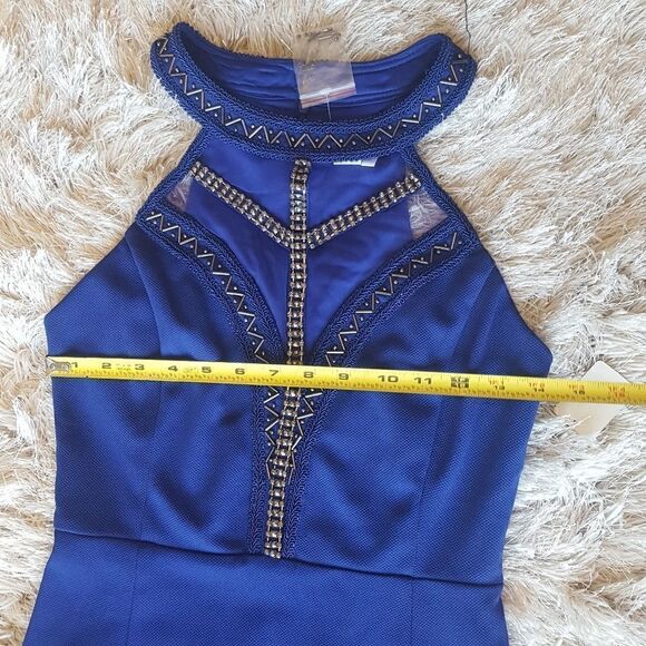 Niki Biki Women's Mini Dress size Small Royal  Blue Embellished‎ - Picture 7 of 11